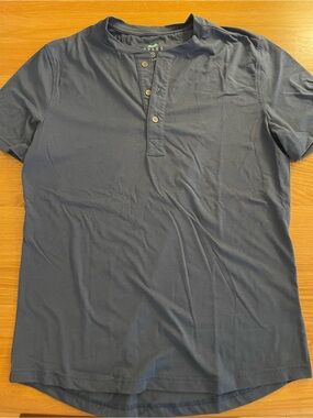Myles Men's Navy Henley Short Sleeve Shirt